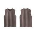thumbnail image 3 of VBTAPA Solid Tank Top for Men Sleeveless Casual Workout Shirts Moisture Wicking Lightweight Cut Off Shirts Dark Gray L, 3 of 6