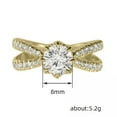 thumbnail image 2 of K-KED Gorgeous 925 Silver Filled Cubic Zircon Ring Women Delicate Jewelry Wedding Gift Sz 6-10-10-Gold, 2 of 6