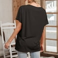 thumbnail image 5 of Xihbxyly Plus Size Blouses for Women, Womens Oversized Cold Shoulder Blouse Short Sleeve V Neck Tops Casual Summer Shirt Tops Soft Loose Tops, 5 of 7