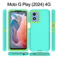thumbnail image 6 of Xhy Moto G Play 2024 Case with Belt Clip Holster and Screen Protector Military Grade Protection 3 in 1 Shockproof Armor Rugged Durable for Motorola G Play 2024 Phone - Green+Yellow, 6 of 9