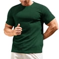 thumbnail image 2 of Men's T-Shirts Short Sleeve Stretch Crewneck Textured Plain T Shirts Summer Casual Tees, 2 of 9
