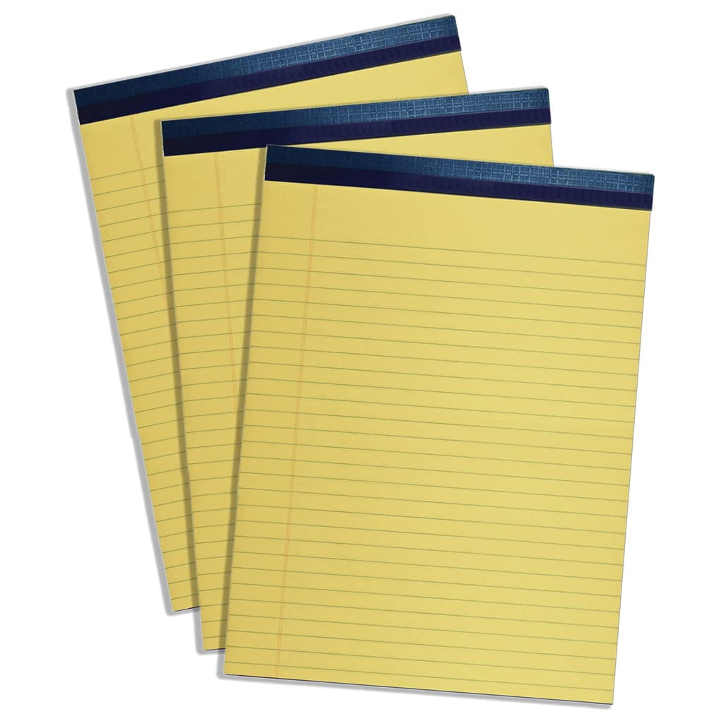 TOP FLIGHT 8115-3 8.5 x 11.75 In. Yellow Legal Pad (Pack of 3)