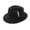 4# Black, variant on Fedora Hats for Men Women Classic Short Brim Felt Manhatta Fedora Hat with Feathers Band Coffee One Size