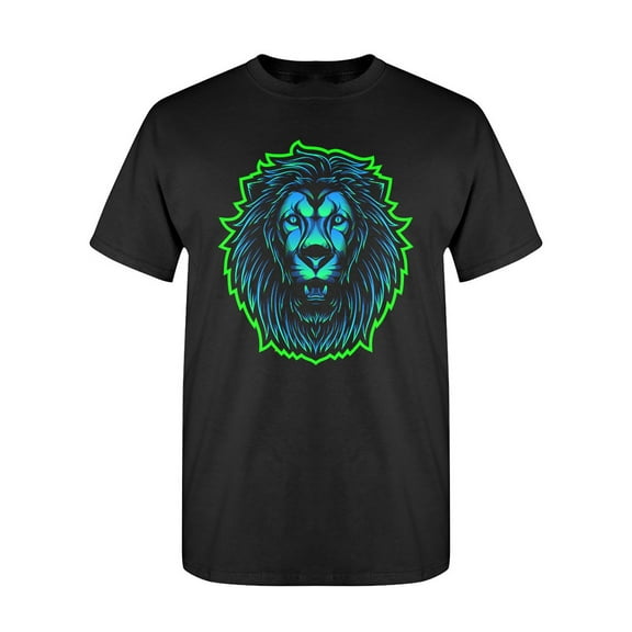 Lion Head Mascot Design T-Shirt Men -Image by Shutterstock, Male x-Large