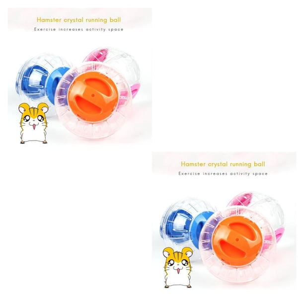 Yuarrent Mini hámster de plástico transparente de 12 cm, pelota de ejercicio, juguete de entrenamiento para mascotas Numero 3 2piezas Yuarrent CBP592603