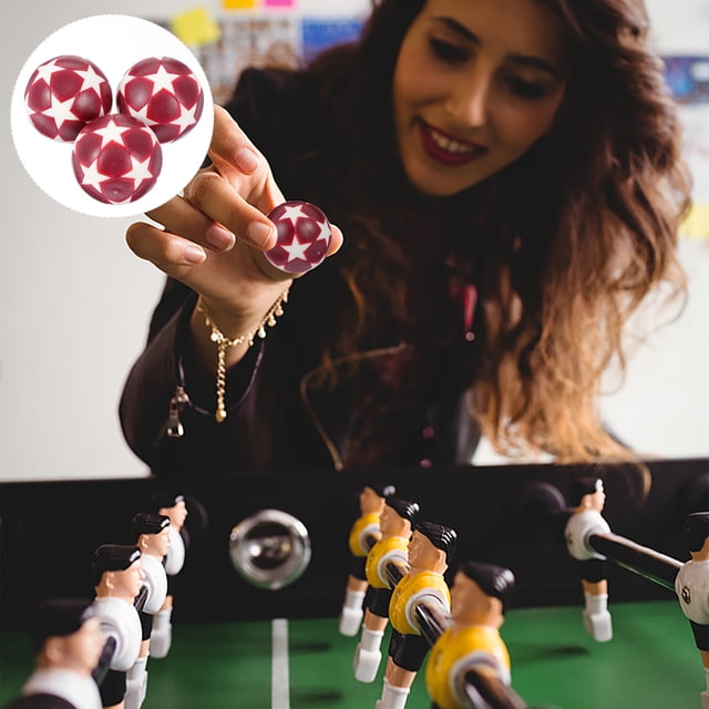 BRIGHTFUFU 10Pcs Plastic Football Foosball Machine Accessory Dark Red Replacement Balls Indoor Gaming