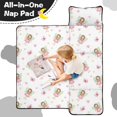 thumbnail image 3 of Princess and Fairy White Pattern Teens Toddler Nap Mat with Pillow, Sleeping Mat Bag for Preschool Daycare 60"x20", 3 of 5