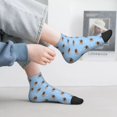 thumbnail image 2 of Rateoe Brown French Bulldog Pattern Quarter Crew Socks,Toe Seamed Ankle Socks,Cotton Cushioned Breathable Athletic Crew Sports Socks, 2 of 7