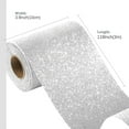 thumbnail image 3 of NOGIS Silver Wallpaper Border Self Adhesive Sparkle Wall Borders Peel and Paste Removable Glitter Fabric Wallpaper Border Decorative Bedroom Living Room Walls Crafts Bulletin Boards 3.9"x118", 3 of 7