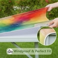 thumbnail image 6 of Colorful Tie Dye Ink Splash Pattern Square Fitted Tablecloth with Elastic Edge,Square Table Cover,Washable Elastic Table Cover for Home Kitchen Party Decor 36"x36", 6 of 6
