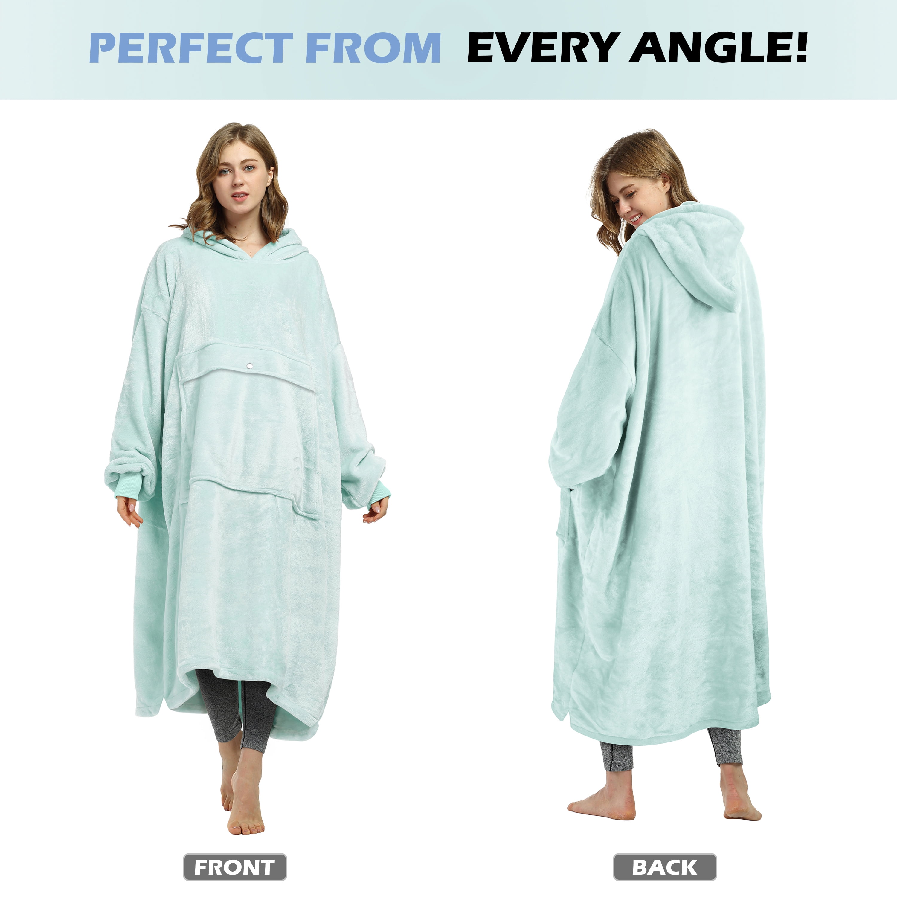 Catalonia Full Body Oversized Blanket Hoodie Sweatshirt, Extra Long Wearable Fleece Pullover, Gift for Adult Men Women Wife Girlfriend