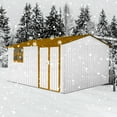 thumbnail image 2 of Metal garden sheds 12ftx10ft outdoor storage sheds white+yellow with window, 2 of 7