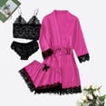 thumbnail image 2 of Sngxgn Womens Pajama Sets Long Sleeve Top and Shorts Matching Lounge Set Loungewear Sweatsuit with Pockets(Hot Pink,M), 2 of 3