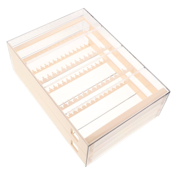 ELAYARD Portable Jewelry Box Elegant Design Beige 1Pcs Tangle-free Storage Women