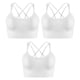 thumbnail image 1 of 3 piezas Ropa interior deportiva con espalda diagonal para mujer Correa acolchada Soporte medio Ropa interior de yoga adecuada para yoga fitness - adecuada para circunferencia inferior del pecho, 1 of 5