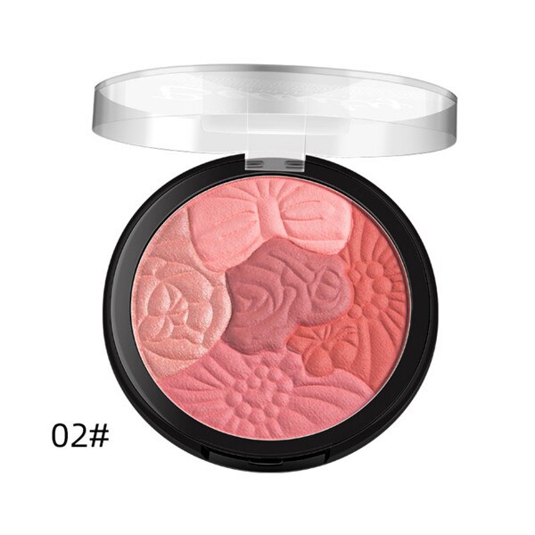 Fivecolor Petal Blush Longlasting Shiny Colorfast Baked Blush Powder Cheek Blusher
