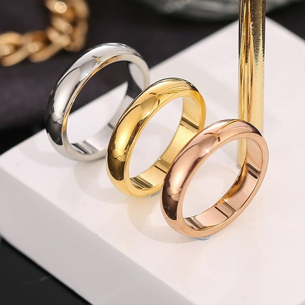 wolftale Adults Wedding Party Ceremony Ring Couples Lovers Alloy Modern Style Rings Simple Design Hand Decoration Jewelry Gold Size 5