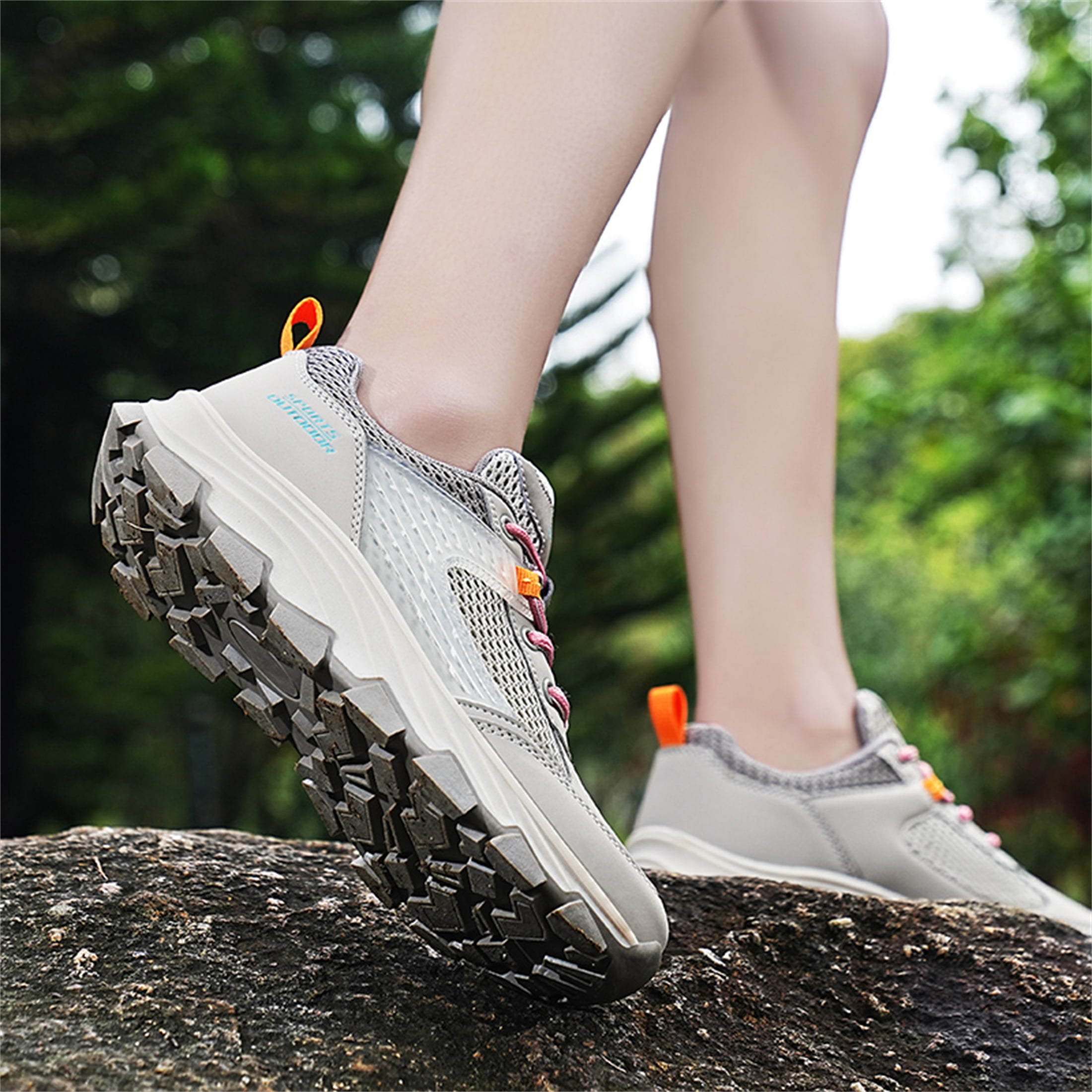 YOURDIARY Womens Mens Hiking Shoes Comfortable Lightweight Breathable Anti-Slip Outdoor Walking Shoes Sneakers
