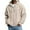 Beige, variant on Telankuip Waffle Zip up Hoodies for Mens Soft Cozy Solid Color Hooded Sweatshirts Loose Long Sleeve Drop Shoulder Oversized Outwear Jackets with Pockets White XL