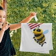 thumbnail image 3 of 3D USA Flag Bee Hand Towels 2 PCS, Kitchen Towel Ultra Soft and Highly Absorbent,Decorative Fingertip Face Towel for Bathroom Hotel, 28.3"x14.4", 3 of 5