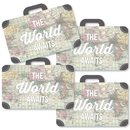 World Awaits Suitcase Decorations Diy Travel Themed Party