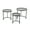 Gray, variant on J&D Designs Maddox Faux Leather & Iron Nesting Tables in Cream (Set of 3)