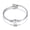 A, variant on Stainless Steel Bracelet, Silver Bracelet for Men, Letter Design Fashion Jewelry, Letter C