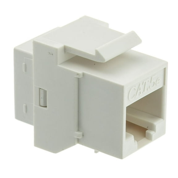 CableWholesale 310-220WH Cat 5e Keystone Inline Coupler  White  RJ45 Female