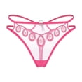 thumbnail image 3 of hoksml Plus Size Transparent Crotch Thong for Women Sheer See-Through Lingerie with Massage Pearls Underwear, 3 of 3