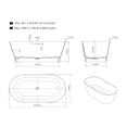 thumbnail image 6 of Vanity Art 59" x 30" Solid Surface Resin Stone Freestanding Bathtub, 6 of 6