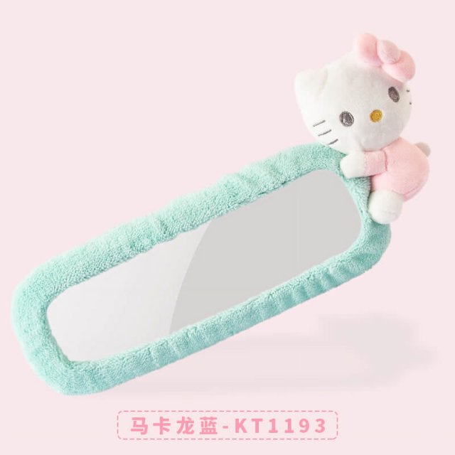 Sanrio-cubierta de espejo retrovisor de coche Hello Kitty, personaje creativo Adorable Kawaii, decoración de peluches de dibujos animados, mujer linda, exclusiva