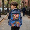 thumbnail image 6 of Yuyamidu Football Backpack for Boys 8-12 17 Inch Lightweight 3rd-6th Grade School Bag Large Capacity Waterproof Multi-Pocket Bookbag with Padded Straps Back to School, 6 of 8