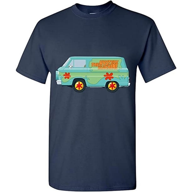 Scooby Doo - Camiseta La Máquina del Misterio para Hombre (Marino, Blanco, Amarillo)