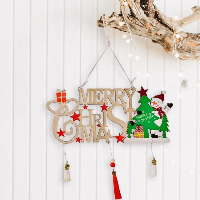 Fiudx Ofertas relámpago Listado de decoración navideña Listado de decoración de árboles de Navidad de madera