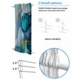 thumbnail image 3 of Turquoise Gold Blackout Curtains French Door Curtains for Door Window, Modern Teal Blue Marble Textured Privacy Drapery for Patio/Sidelight Doors, 1 Panel with Tieback, 54 x 72 Inches, 3 of 6