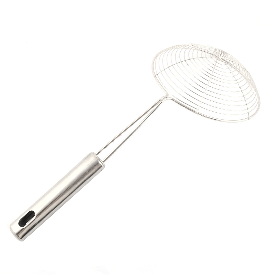 Kitchen Stainless Steel Oil Colander Ladle Mesh Strainer Silver Tone