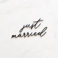 thumbnail image 1 of Adorno para tartas Snlioek Just Married, acrílico negro, 1 of 1