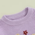 thumbnail image 4 of BemeyourBBs Big Sister Little Sister Matching Outfits Toddler Baby Girl Chunky Sweater Warm Sweatshirt Knit Fall Winter Clothes, 4 of 7