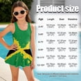 thumbnail image 5 of DISNIMO Jamaican Flag Print Girls Swimsuits One Piece Swim Dress Sleeveless U Neck Bathing Suit with Skirt Soft Breathable Swimwear for Kids Girls, 5 of 8