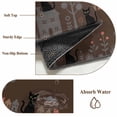 thumbnail image 6 of 3'x5' Rug for Living Room Bedroom, Japanese Style Washable Area Rugs Non-Slip Carpet Mats, Farmhouse Brown Cat House Trees Flowers Indoor Low Pile Area Rug Runner for Kitchen, Mudroom, 6 of 8