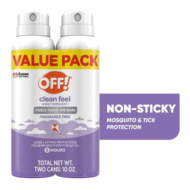 OFF! Clean Feel Picaridin Inse Count Repellent Aerosol Value Pack, 2 Cans, 10 oz total