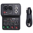 thumbnail image 1 of TEYUN Q-12 Sound Card Audio Mixer Sound Board Console Desk System Interface 4 Channel 48V Power Ster, 1 of 5