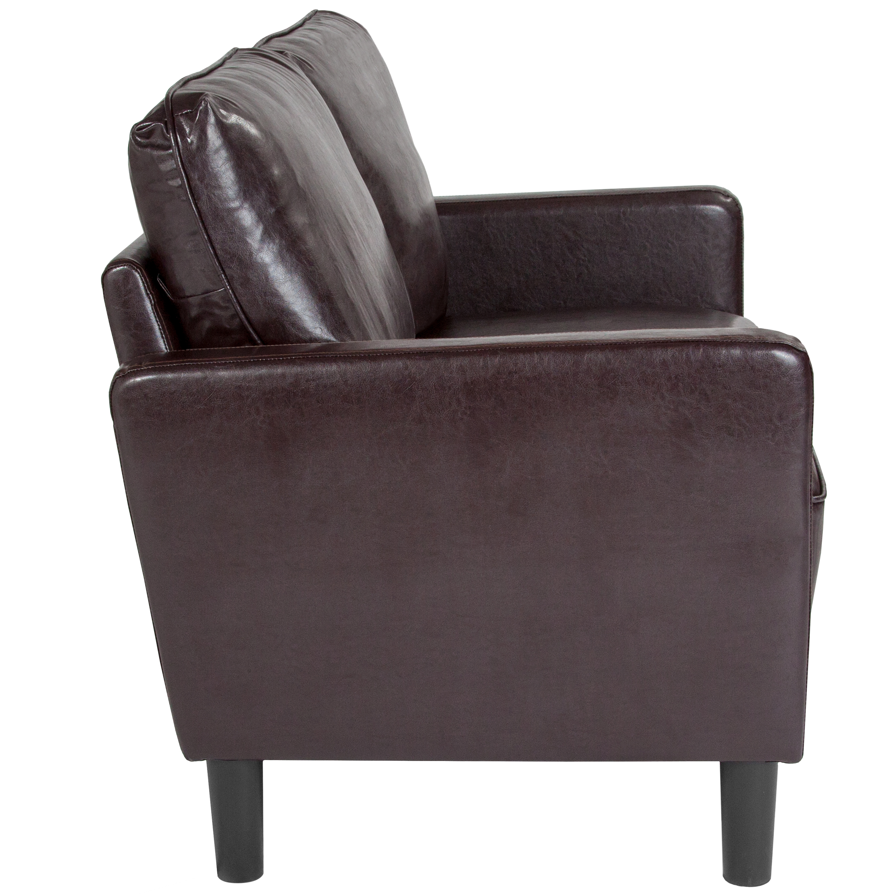 Flash Furniture Washington Park Upholstered Loveseat in Brown LeatherSoft - image 4 of 5