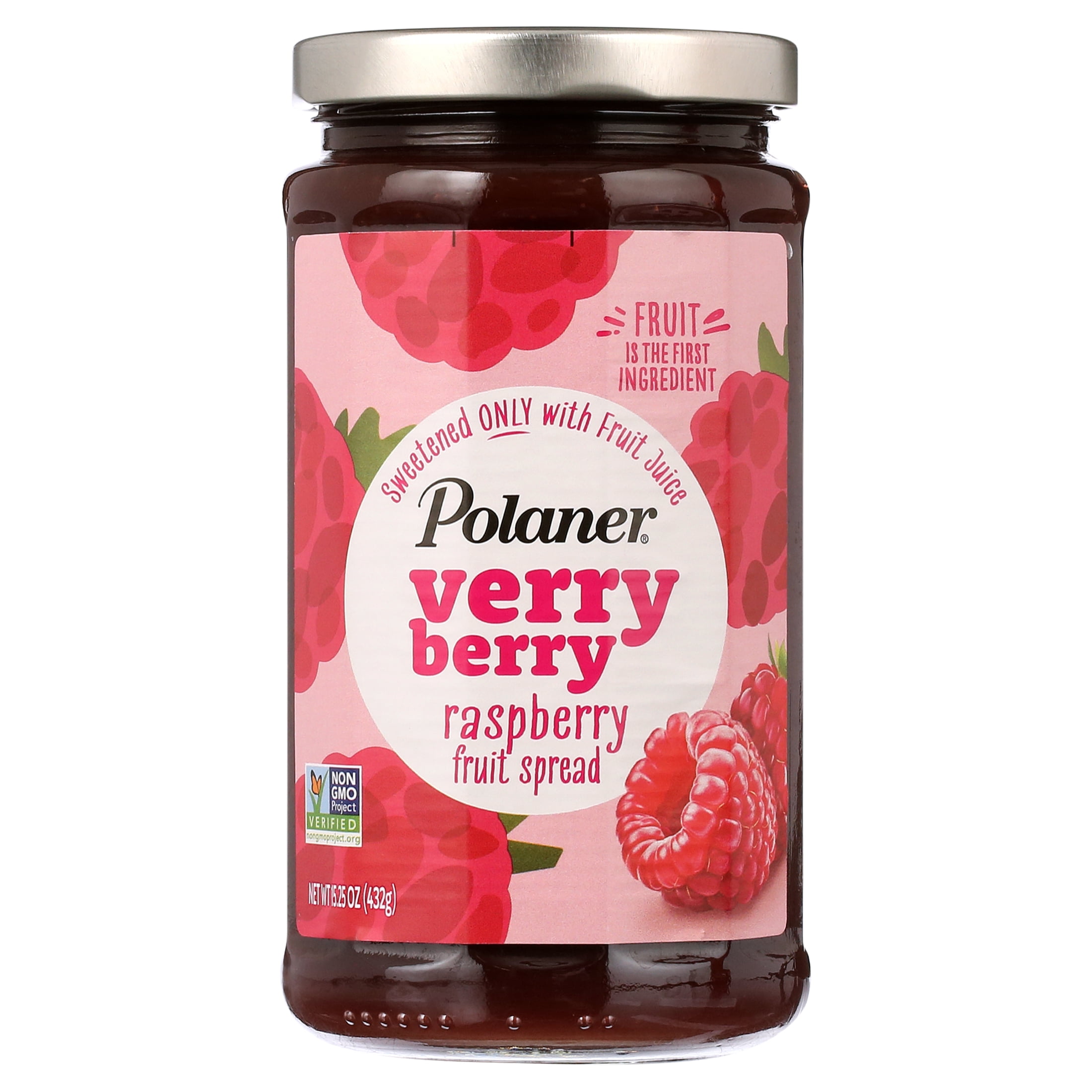 (3 pack) Polaner Verry Berry Raspberry Preserves, 15.25 oz Jar