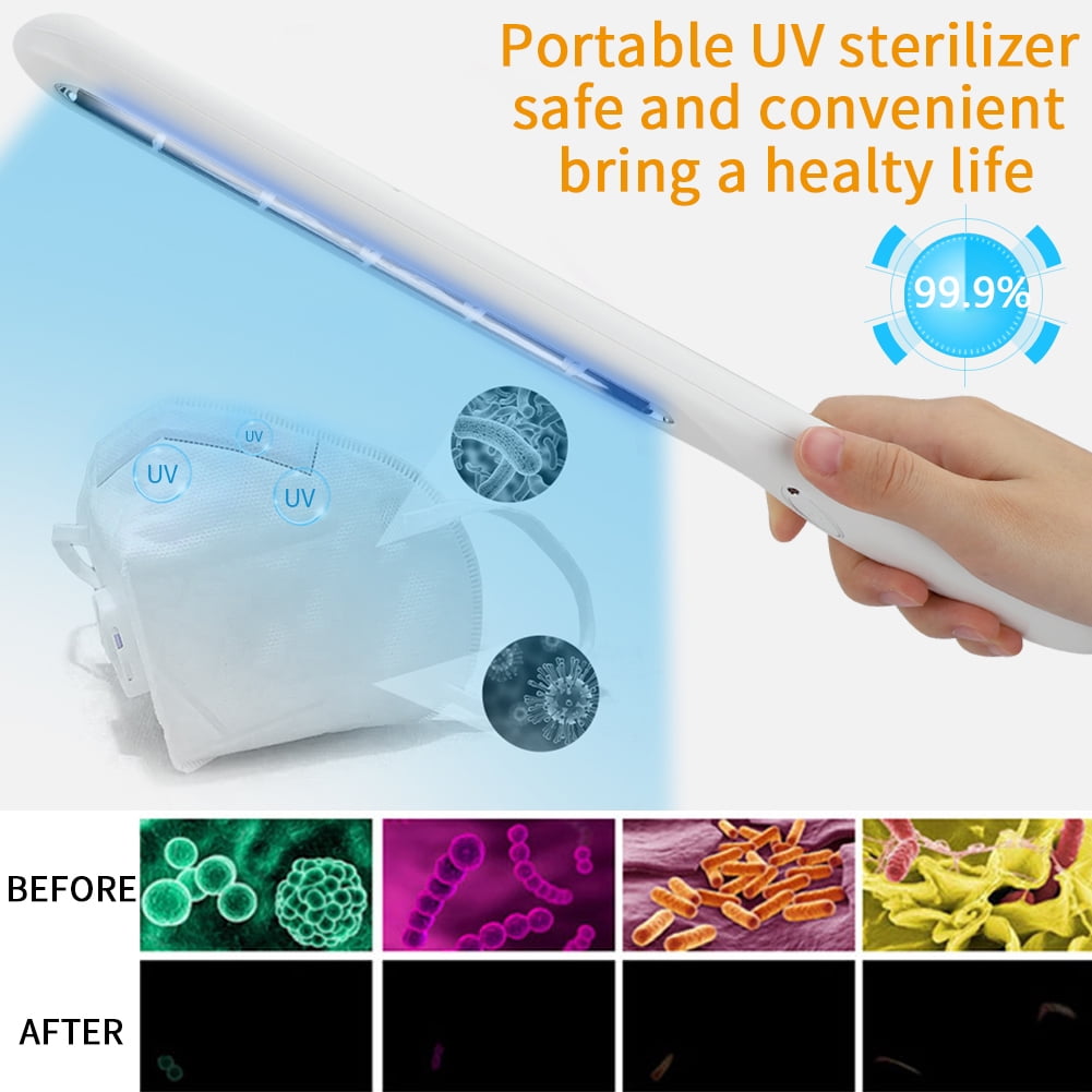 Private Jungle UV Light Sanitizer Wand, Portable UVC Light Disinfector Lamp Chargable, Wardrobe and Baby Items for Household and Travel