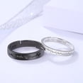thumbnail image 4 of Anillos de pareja ajustables de 2 piezas, de apariencia de de aleación de moda, de joyería de adorno negro / para amant Salvador Anillo de pareja de patrones de corazón, 4 of 8