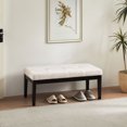 thumbnail image 6 of Gericco Upholstered Tufted Entryway Bedroom Indoor Bench, Beige, 6 of 6