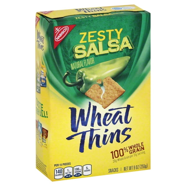 Nabisco Wheat Thins Zesty Salsa Snack Crackers, 9 Oz.