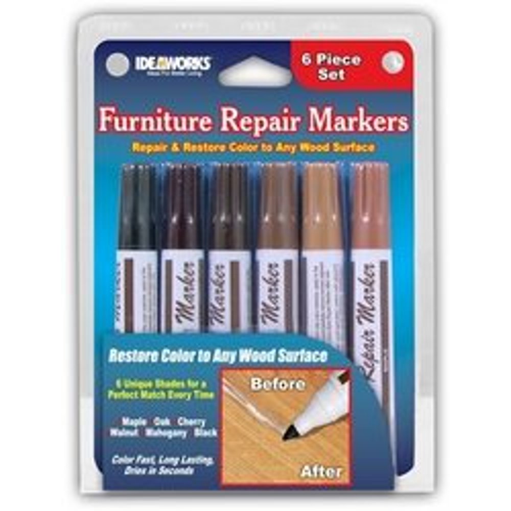 Set of 6 Assorted Furniture Repair Markers Stain Scratch Floor Pens