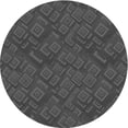 thumbnail image 1 of Ahgly Company Tapis Rond Lavable en Machine Intérieur Transitionnel Gris Foncé Noir, 8 Pieds Rond, 1 of 7